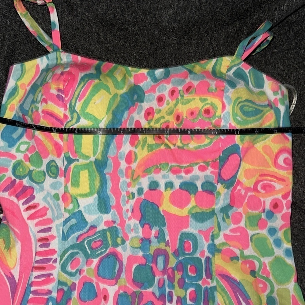 Lilly Pulitzer Shelli Serene Blue Big Escapade Engineered Tie Back 00 - Picture 8 of 8